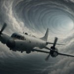 Aircraft Approaching Cyclone Eye