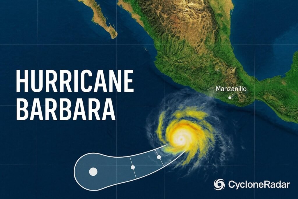 Hurricane Barbara Over Pacific Ocean