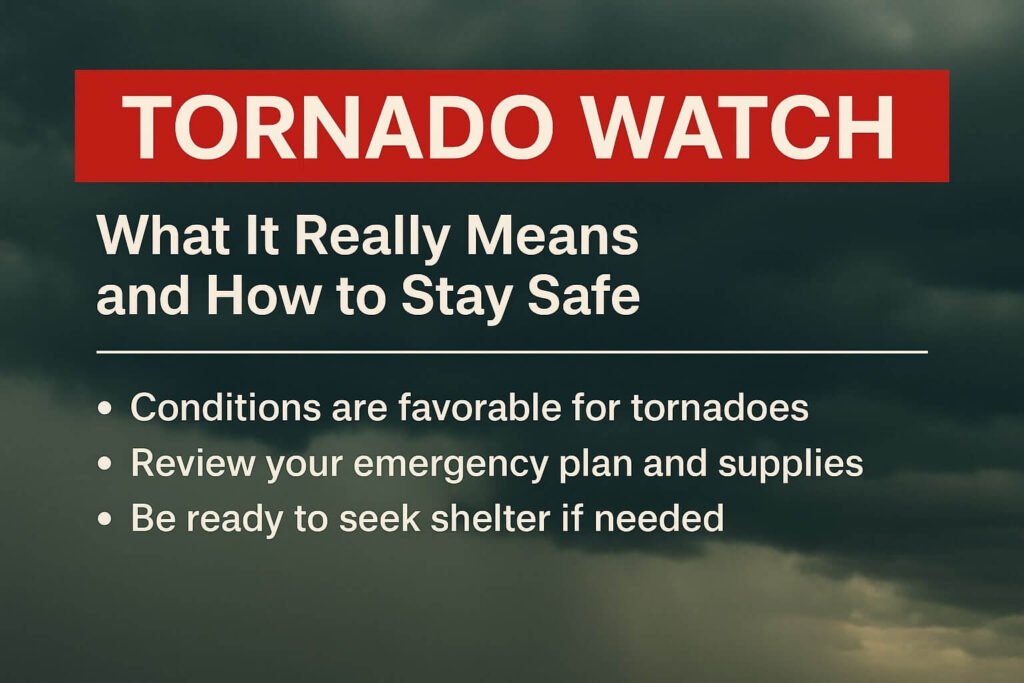 Tornado Watch Advisory Alert