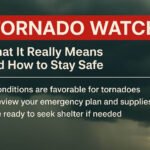 Tornado Watch Advisory Alert